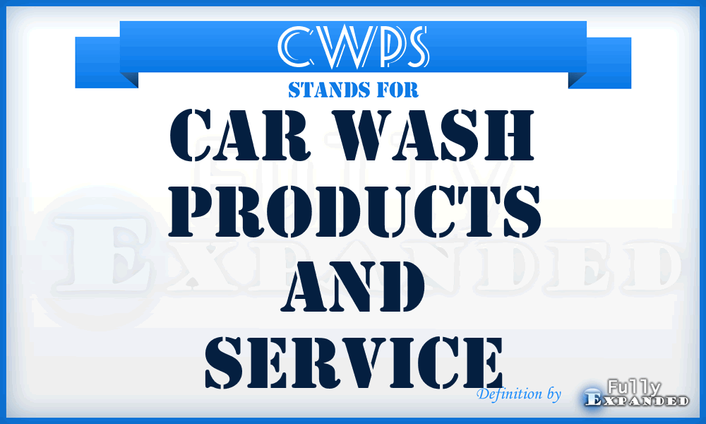 CWPS - Car Wash Products and Service