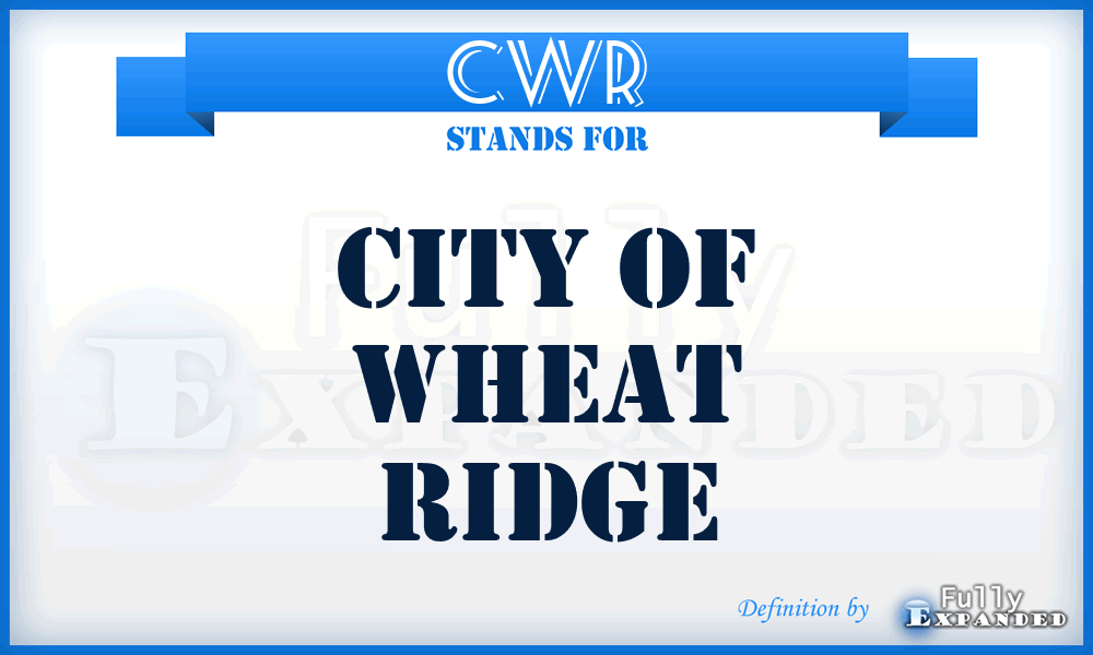CWR - City of Wheat Ridge