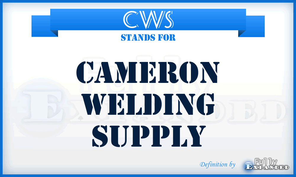 CWS - Cameron Welding Supply