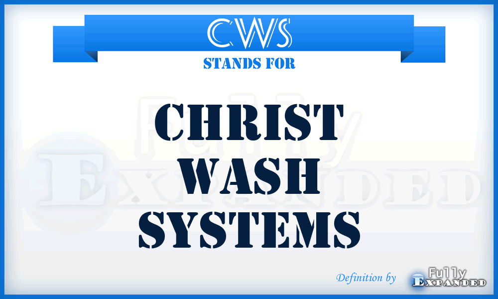CWS - Christ Wash Systems