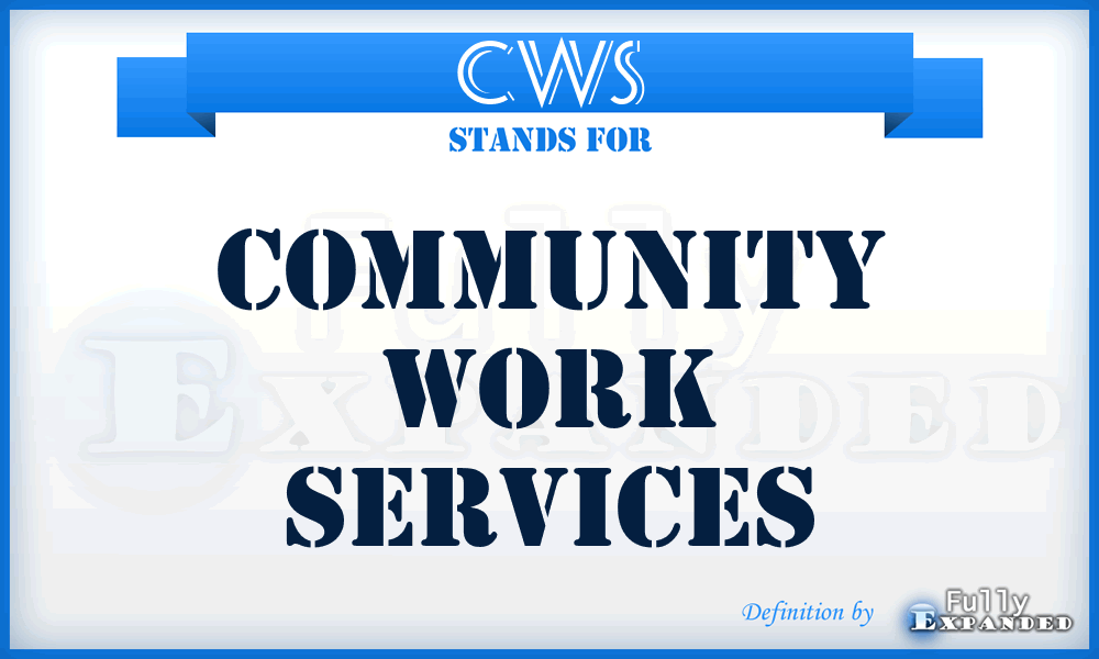 CWS - Community Work Services