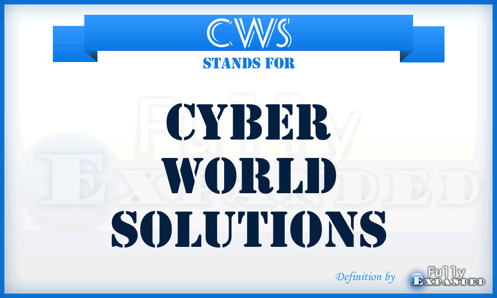 CWS - Cyber World Solutions