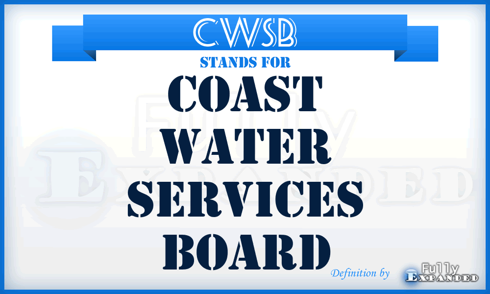 CWSB - Coast Water Services Board