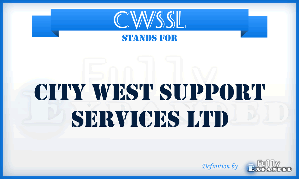 CWSSL - City West Support Services Ltd