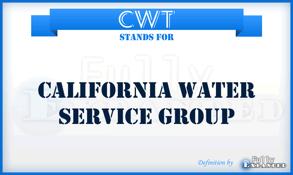 CWT - California Water Service Group