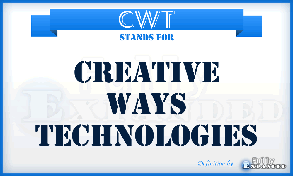 CWT - Creative Ways Technologies