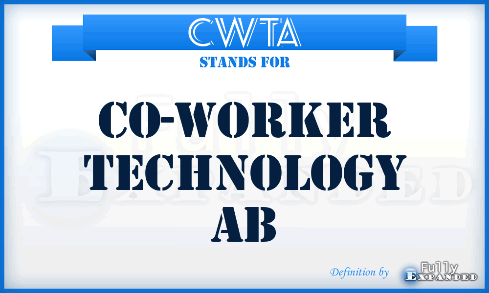 CWTA - Co-Worker Technology Ab