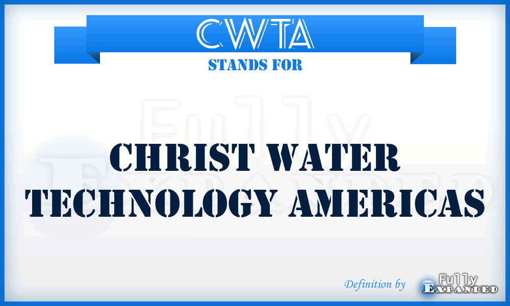 CWTA - Christ Water Technology Americas