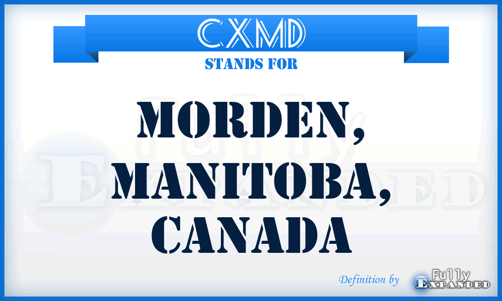 CXMD - Morden, Manitoba, Canada