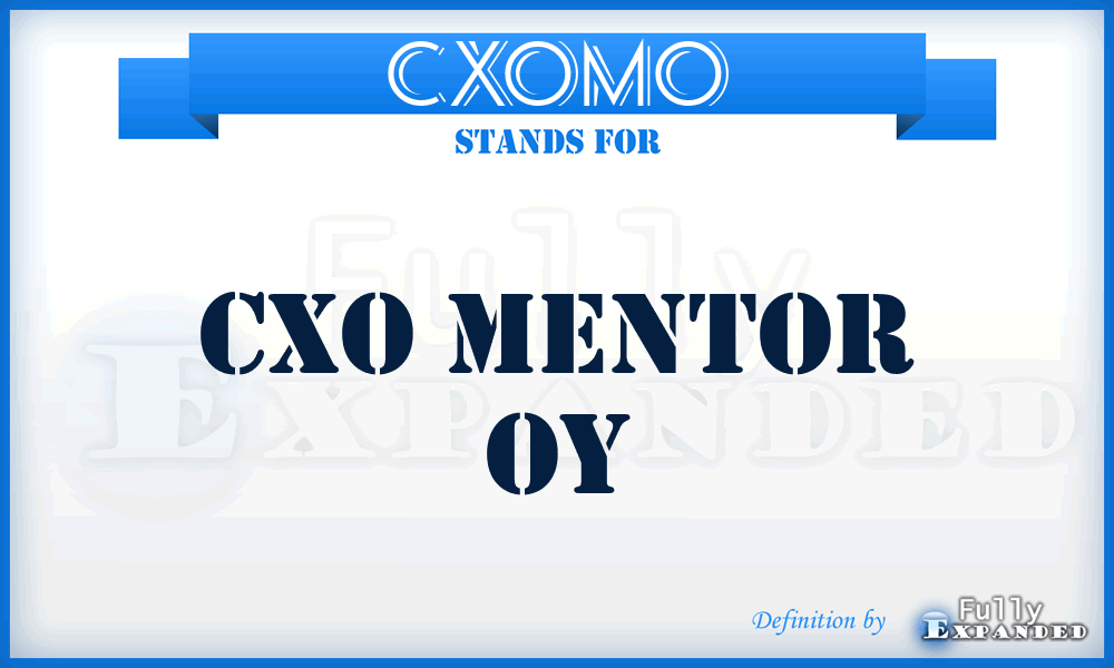 CXOMO - CXO Mentor Oy