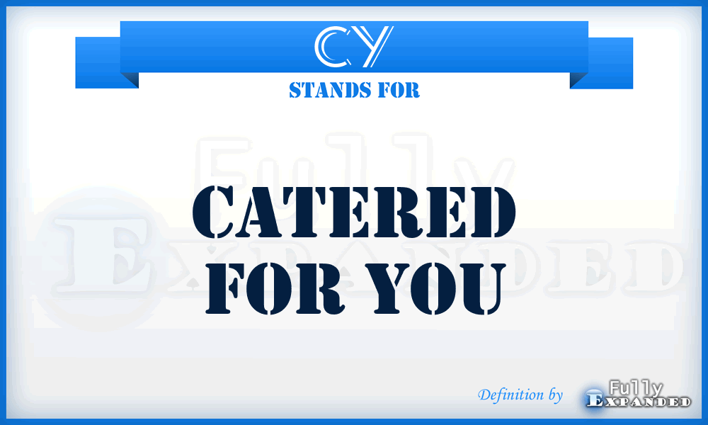 CY - Catered for You