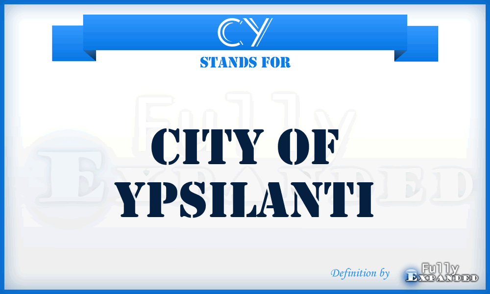 CY - City of Ypsilanti