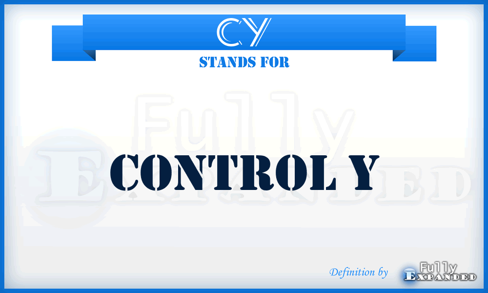 CY - Control Y