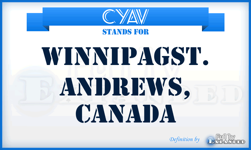 CYAV - WinnipagSt. Andrews, Canada