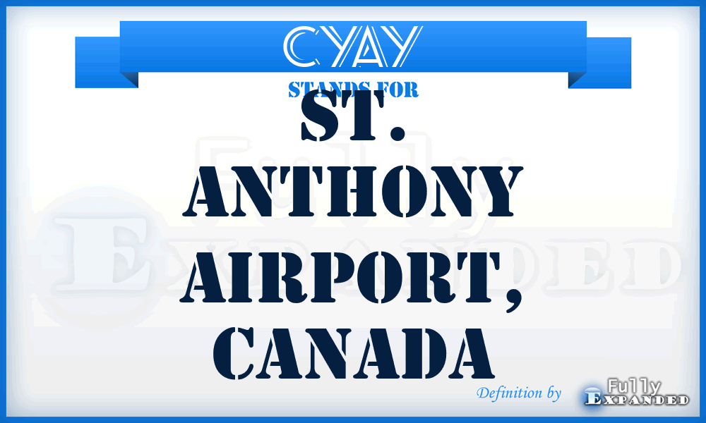 CYAY - St. Anthony Airport, Canada