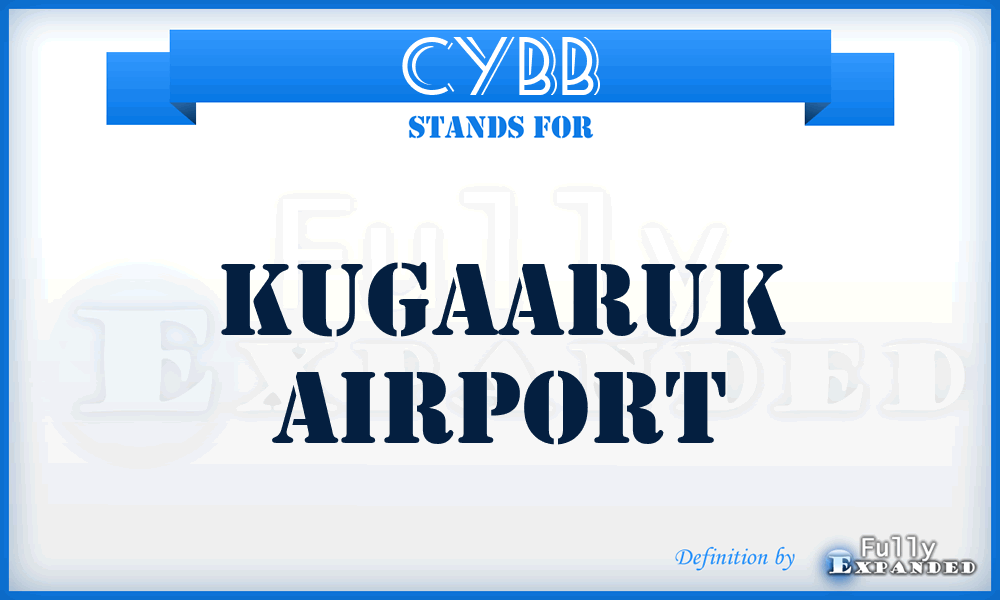 CYBB - Kugaaruk airport