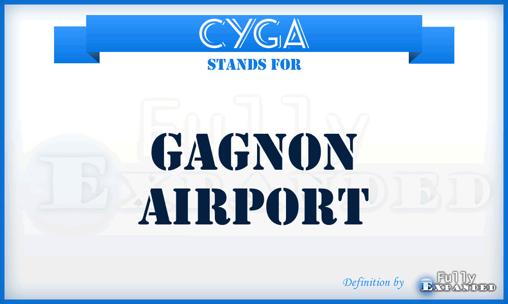 CYGA - Gagnon airport