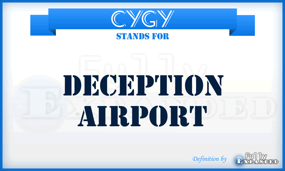 CYGY - Deception airport
