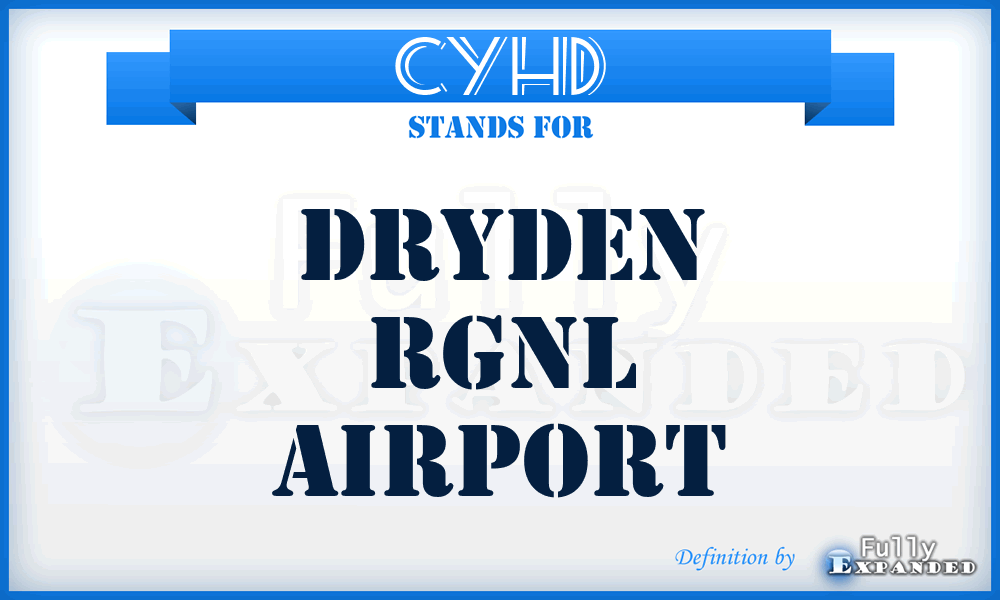 CYHD - Dryden Rgnl airport