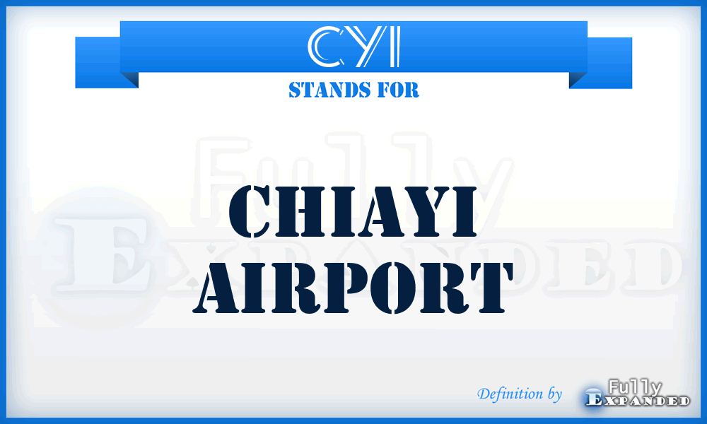 CYI - Chiayi airport