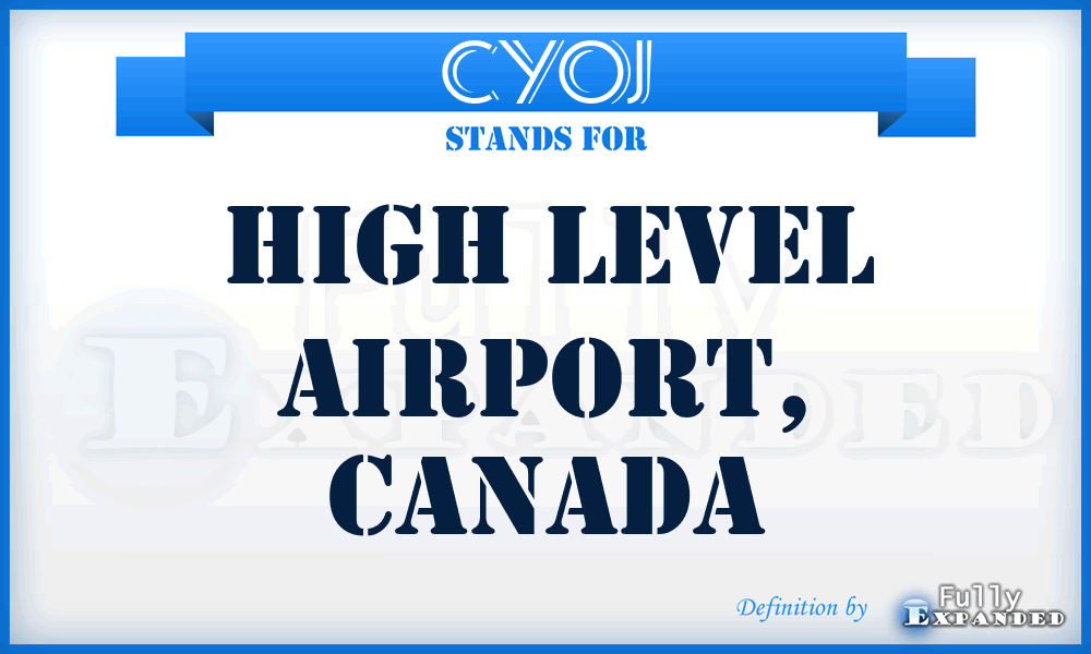 CYOJ - High Level Airport, Canada