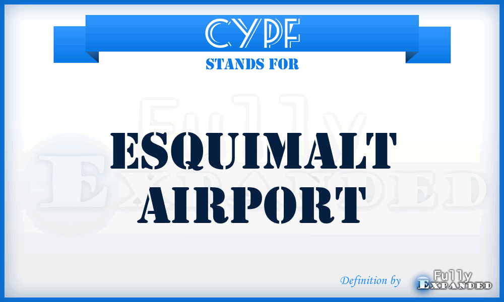 CYPF - Esquimalt airport