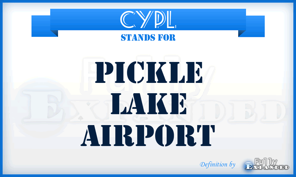CYPL - Pickle Lake airport