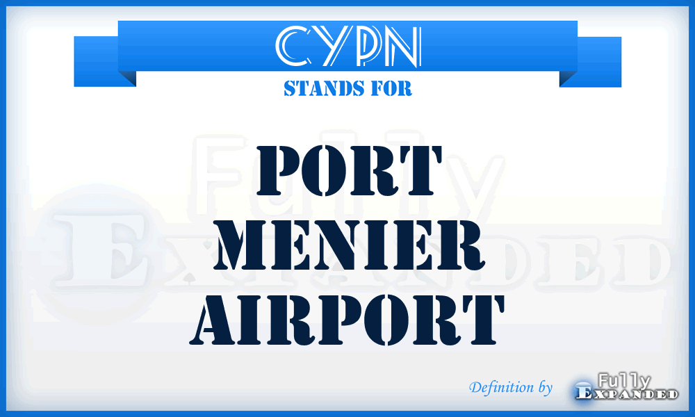 CYPN - Port Menier airport