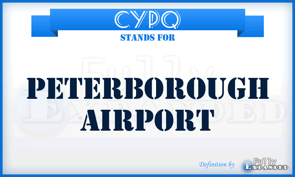 CYPQ - Peterborough airport