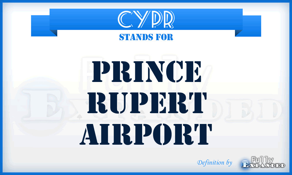 CYPR - Prince Rupert airport