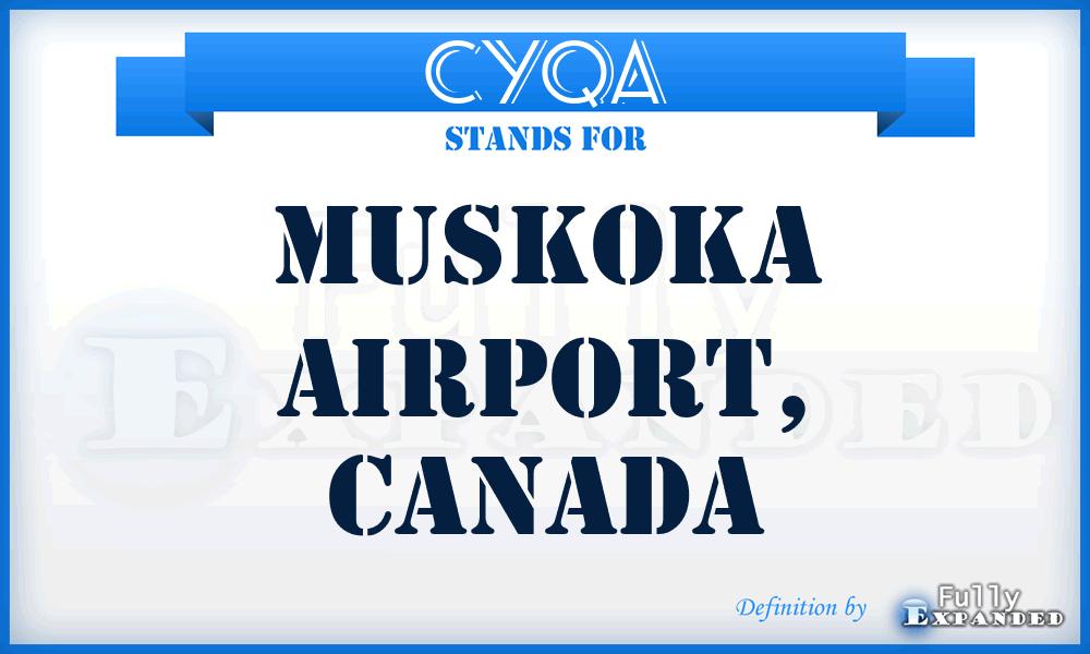 CYQA - Muskoka Airport, Canada