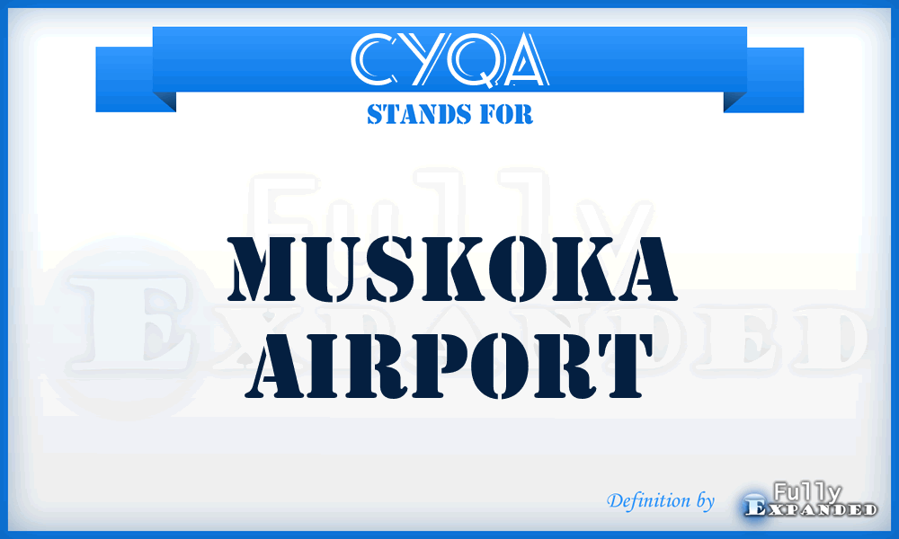 CYQA - Muskoka airport