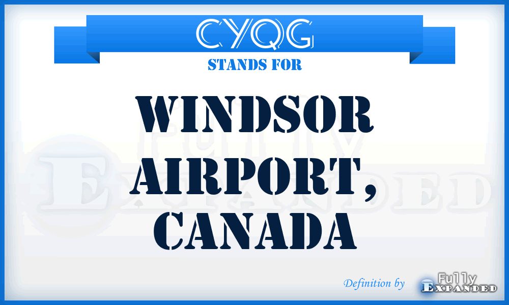 CYQG - Windsor Airport, Canada