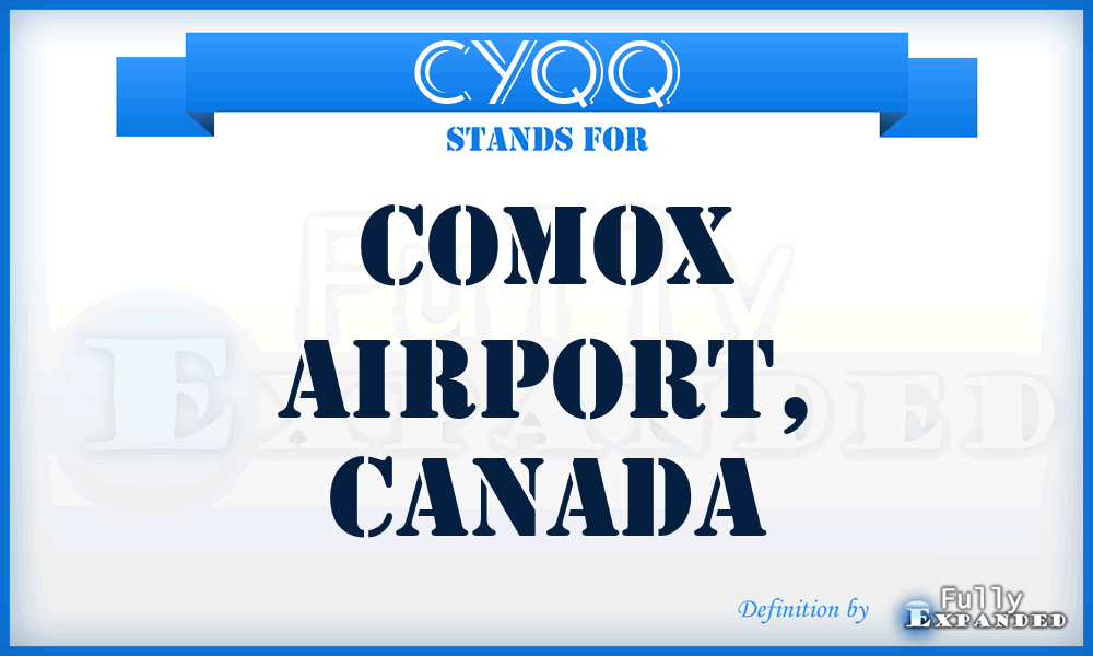 CYQQ - Comox Airport, Canada