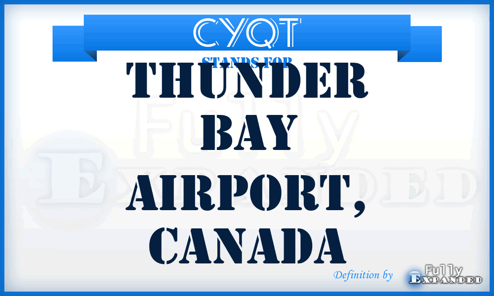 CYQT - Thunder Bay Airport, Canada