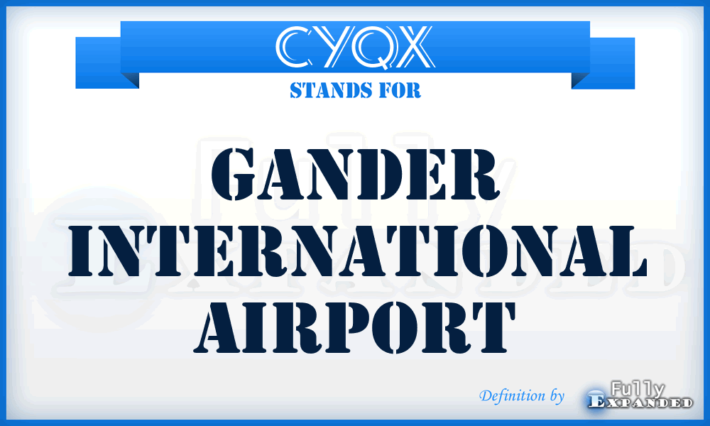 CYQX - Gander International airport