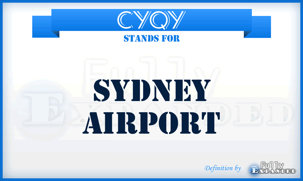 CYQY - Sydney airport