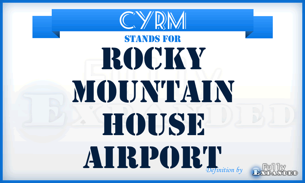 CYRM - Rocky Mountain House airport