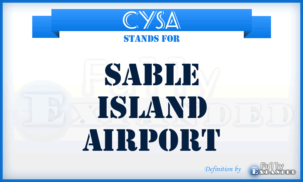 CYSA - Sable Island airport