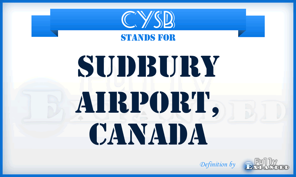 CYSB - Sudbury Airport, Canada