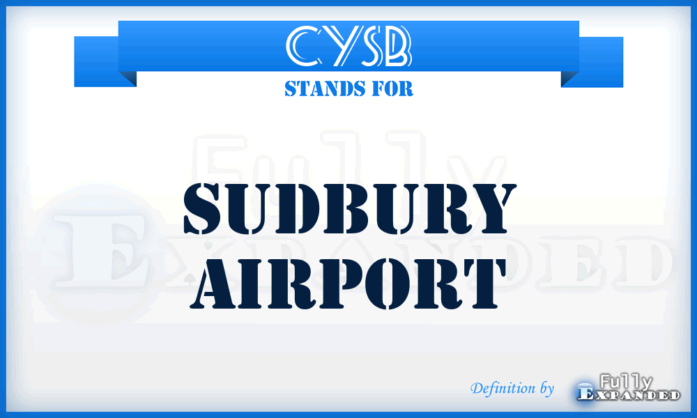 CYSB - Sudbury airport
