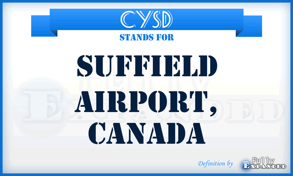 CYSD - Suffield Airport, Canada