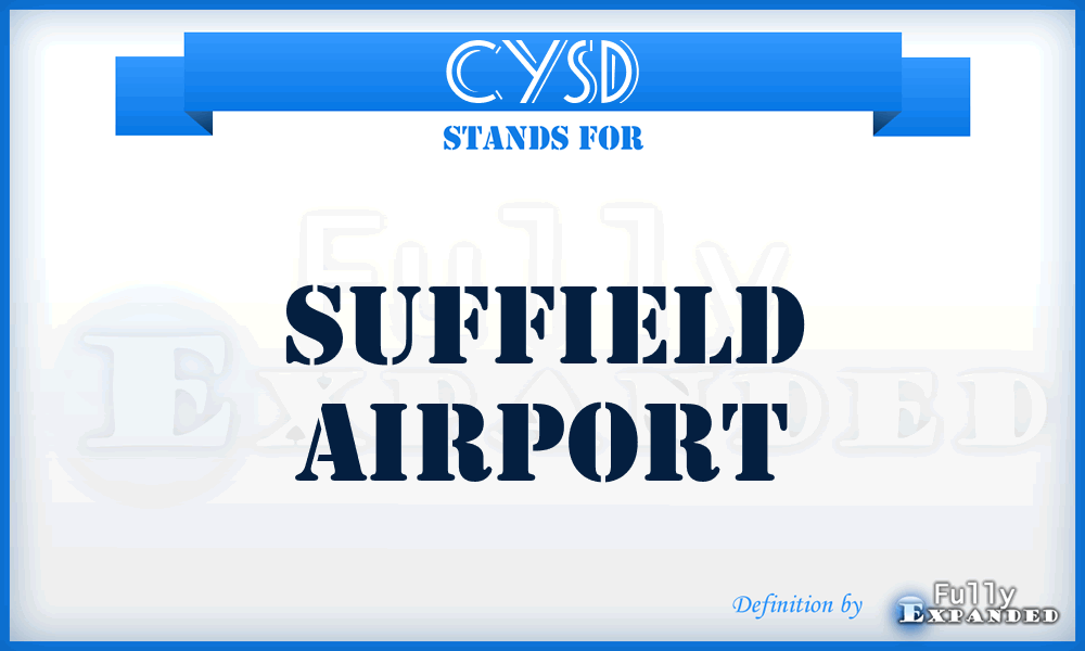 CYSD - Suffield airport