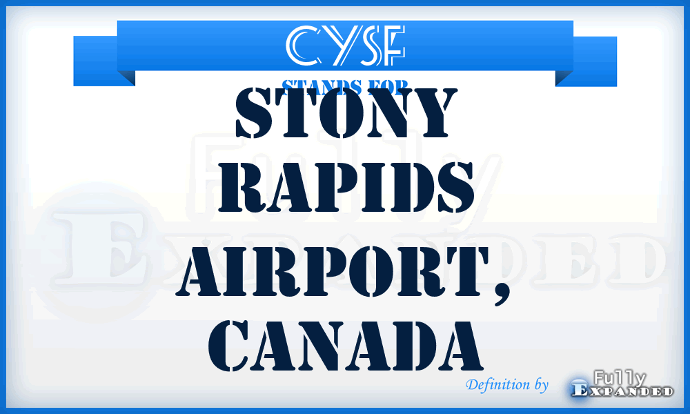 CYSF - Stony Rapids Airport, Canada