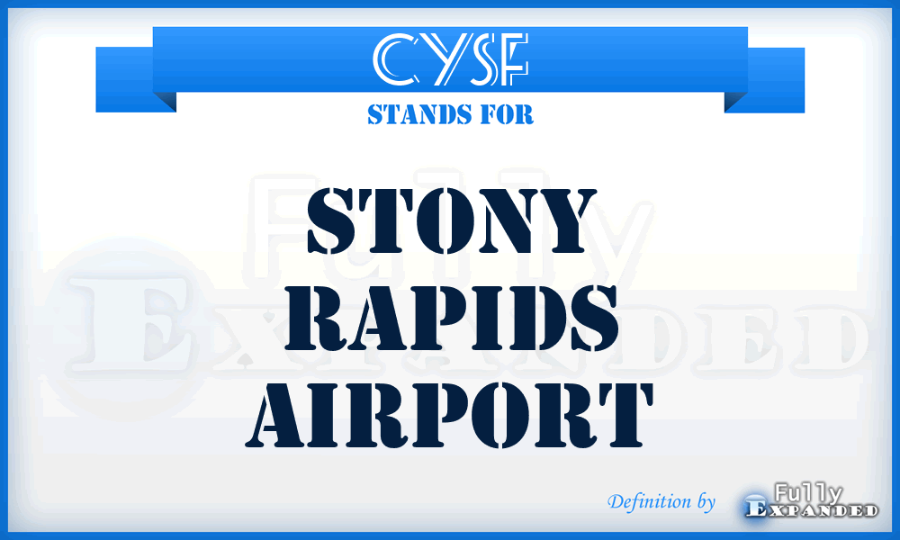 CYSF - Stony Rapids airport