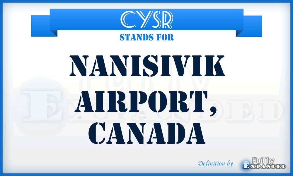 CYSR - Nanisivik Airport, Canada