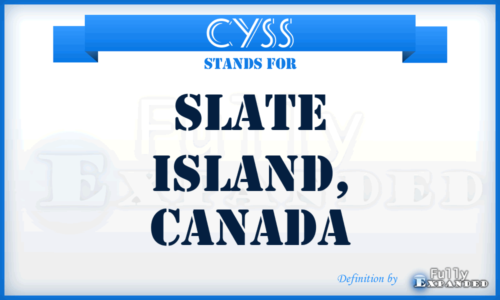 CYSS - Slate Island, Canada