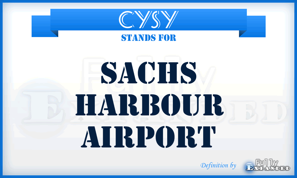 CYSY - Sachs Harbour airport