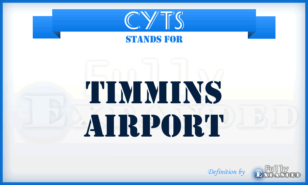 CYTS - Timmins airport