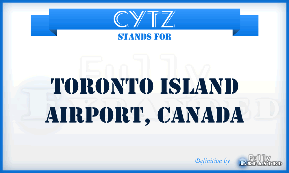 CYTZ - Toronto Island Airport, Canada